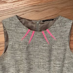 ELIE TAHARI Beige Fitted Dress Size 2